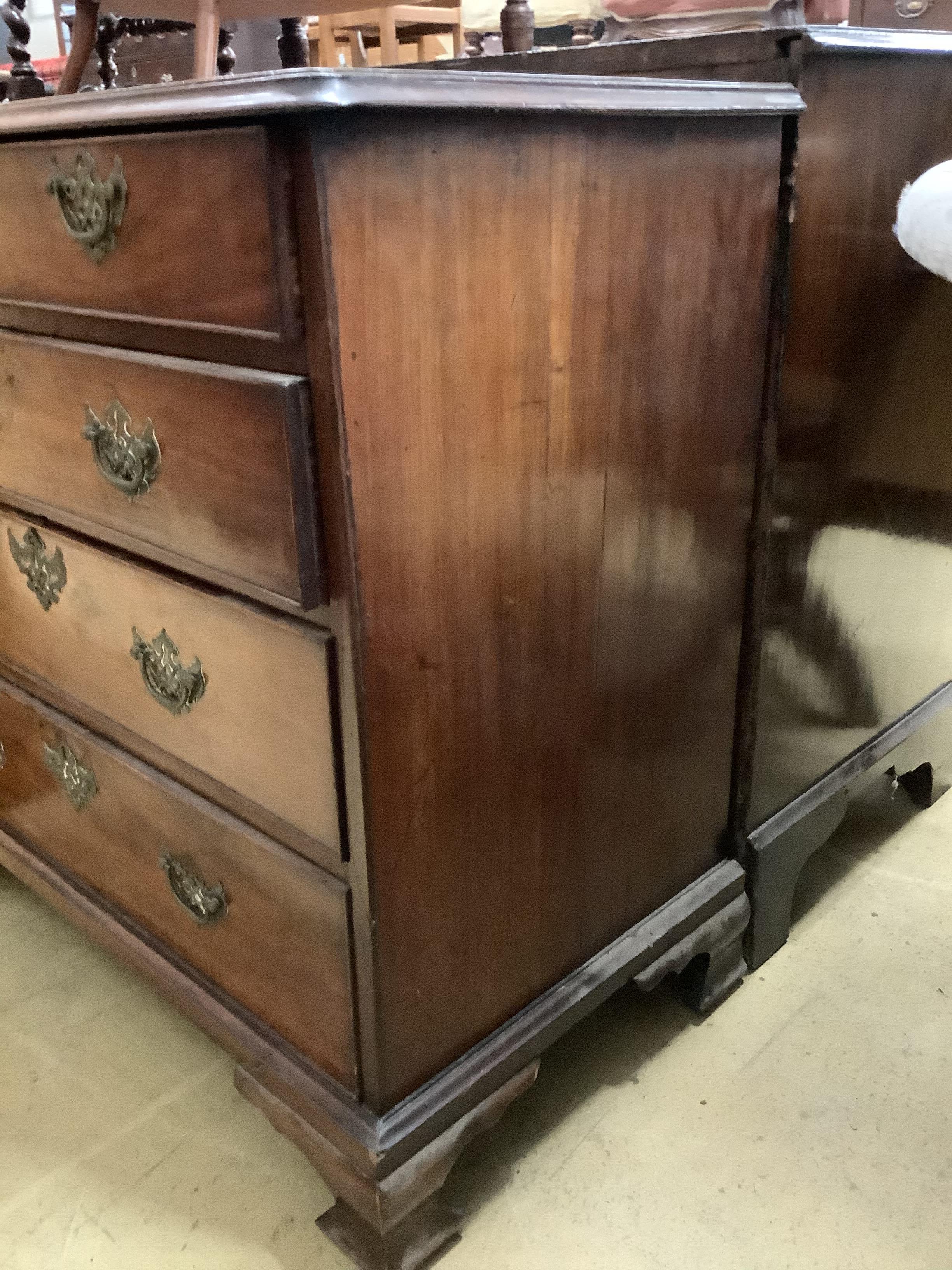 A small 19th century chest of two short and three long drawers, width 80cm, depth 45cm, height 78cm